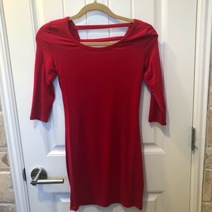 Toni Red Mini Bodycon Dress Backless